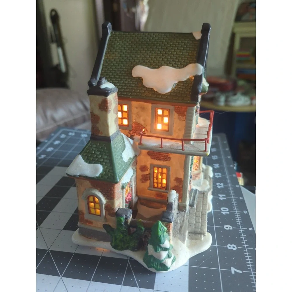 Christmas Snow Village Porcelain Bed And Breakfast Victorian Country Cottage